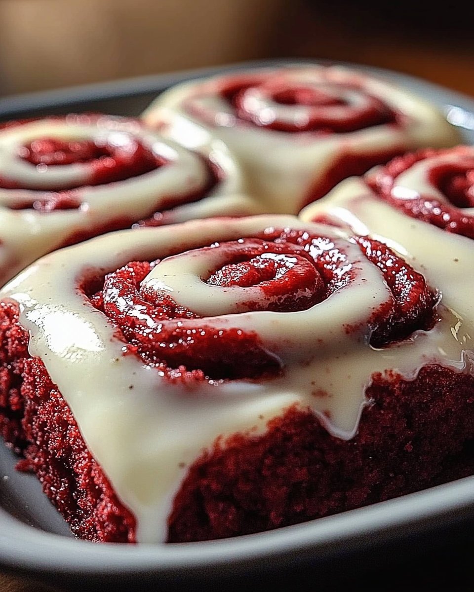 Heavenly Red Velvet Cinnamon Rolls Recipe