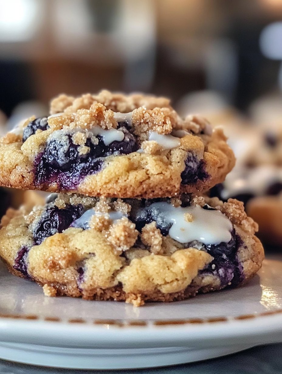 Blueberry Muffin Cookies with Streusel Topping Recipe