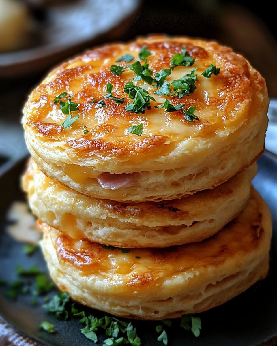 Savory Ham and Cheese Butter Biscuits Recipe