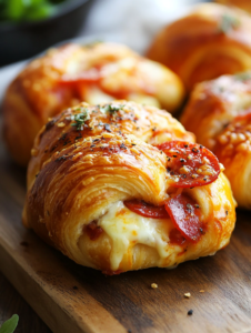 Mozzarella Pepperoni Croissant Rolls