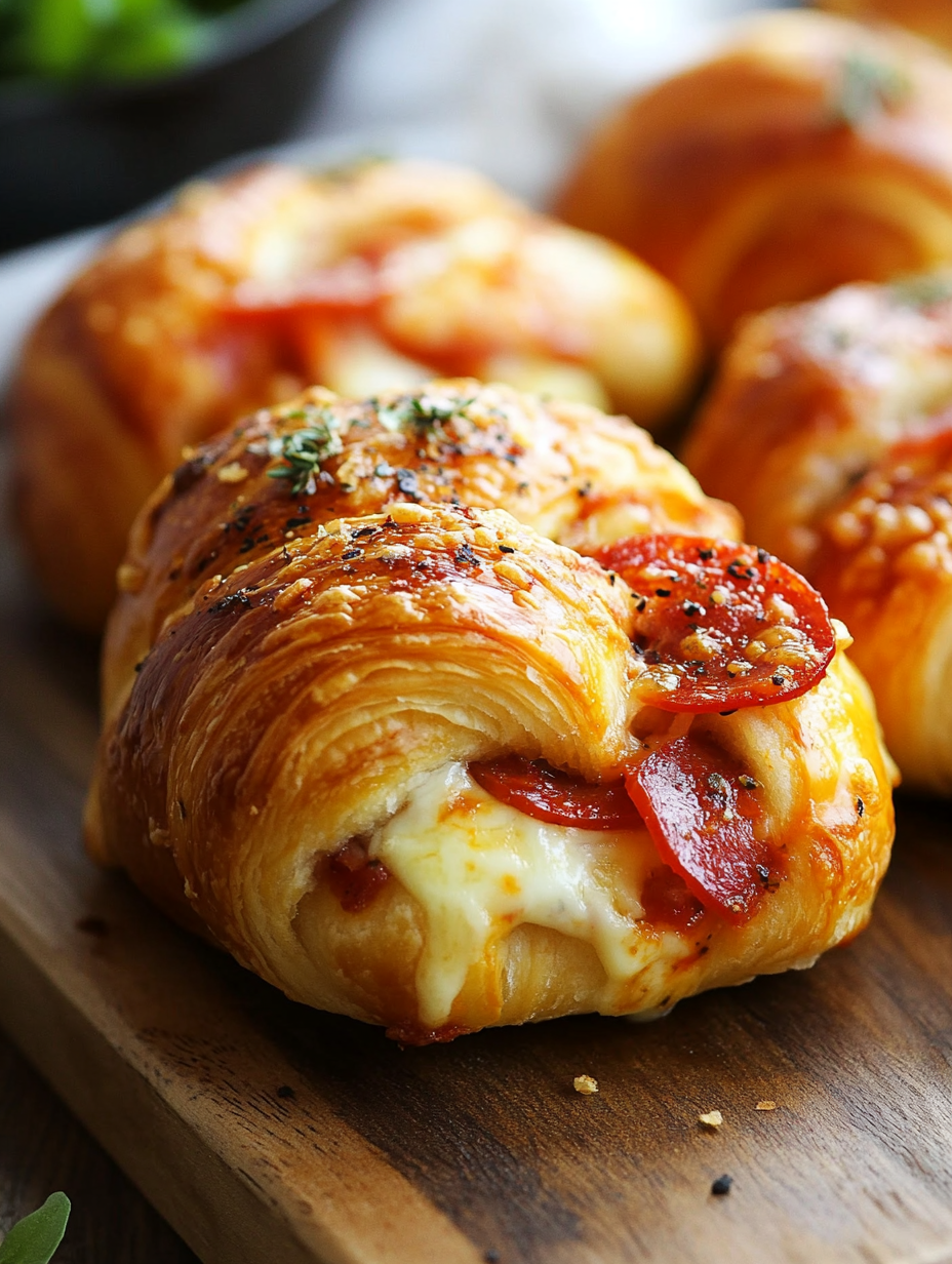 Mozzarella Pepperoni Croissant Rolls