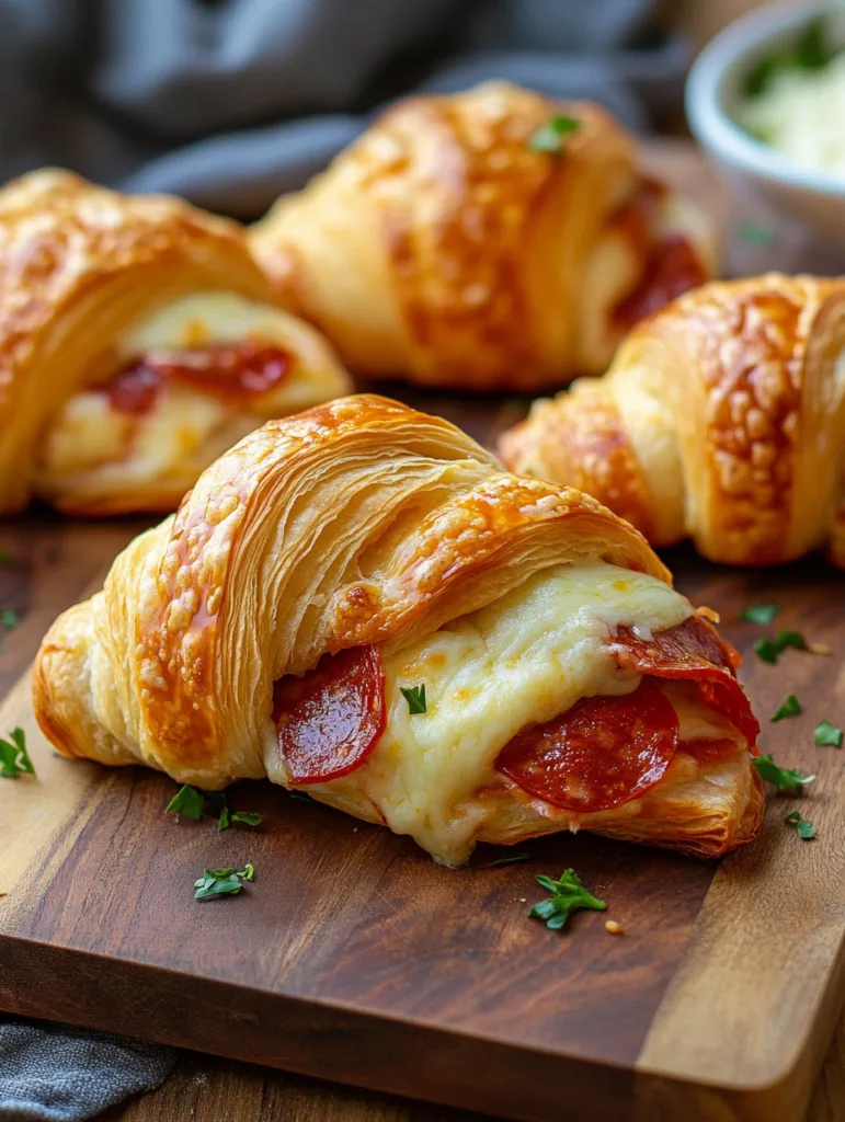 Mozzarella Pepperoni Croissant Rolls