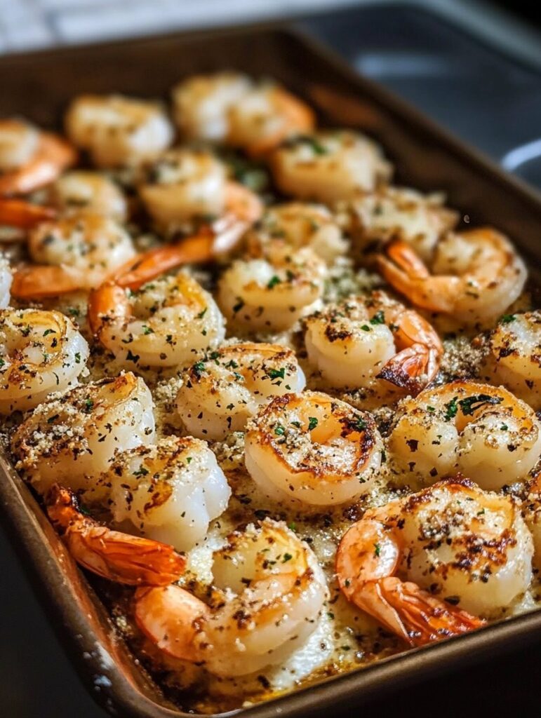Garlic Parmesan Roasted Shrimp Recipe - RecipePioneer