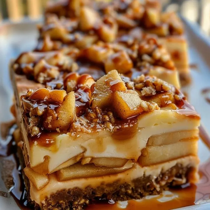 Caramel Apple Cheesecake Bars Recipe