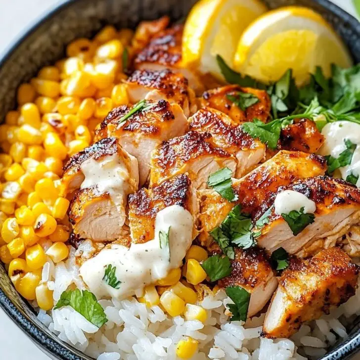 Street Corn Chicken Rice Bowl Recipe Delight