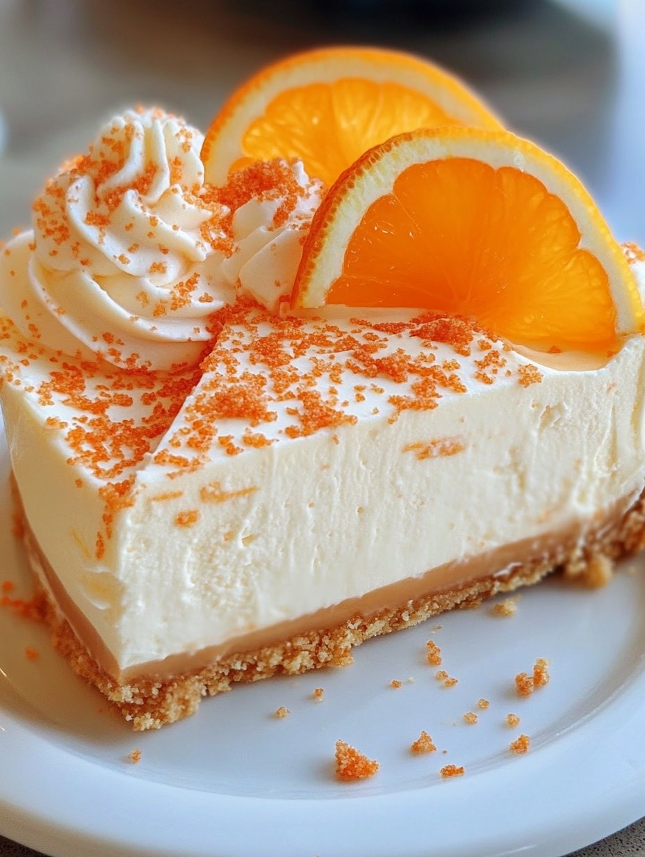 No-Bake Orange Creamsicle Cheesecake: Easy & Delicious