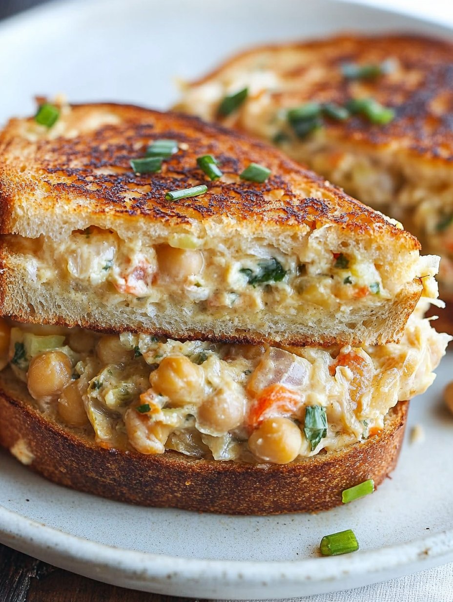 Chickpea Salad Melts Recipe - Vegetarian Tuna Melts