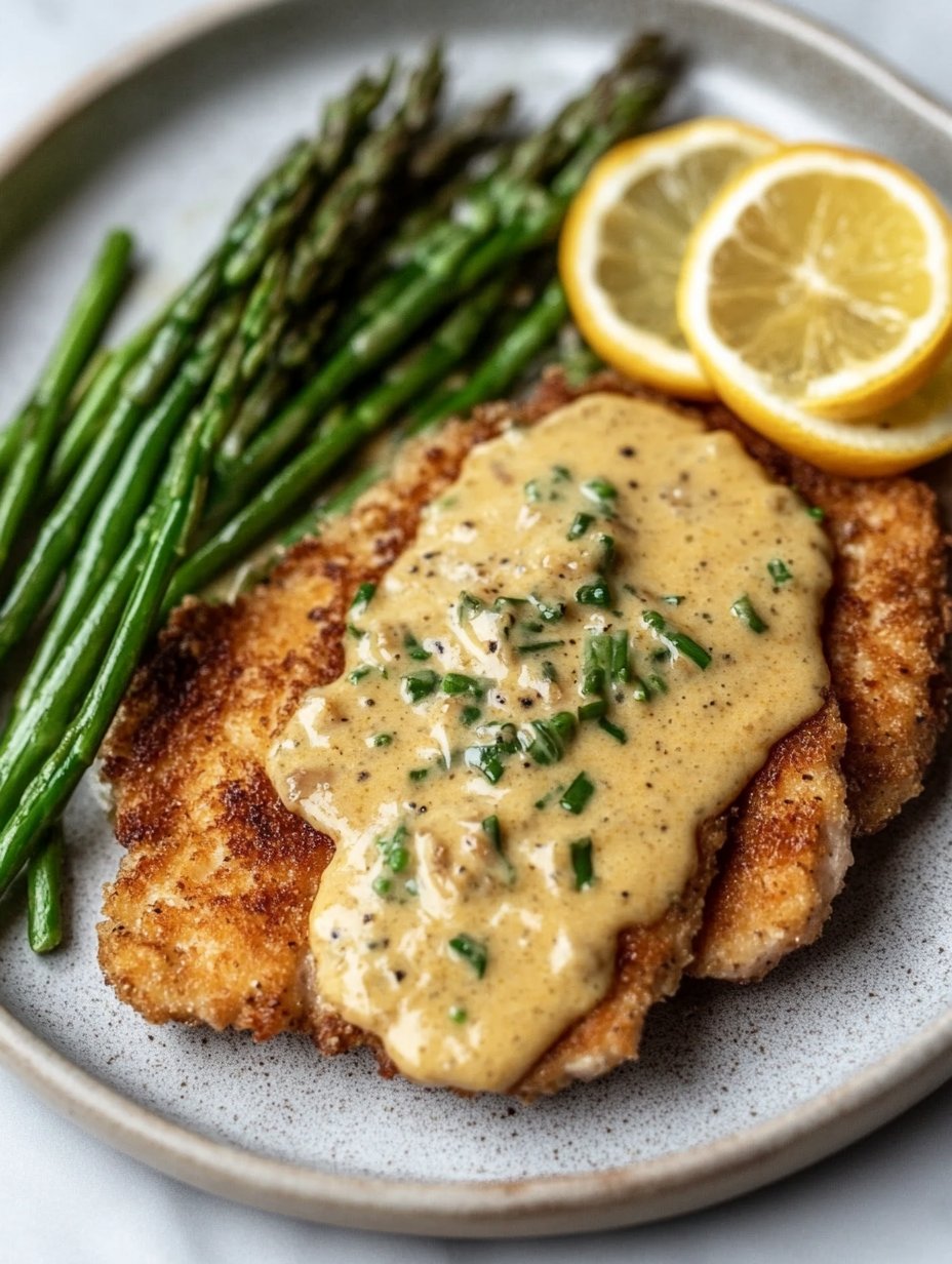 Pork Schnitzel with Dijon Gravy Recipe