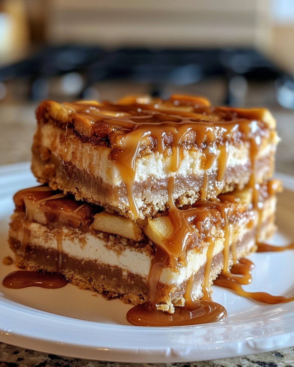 Caramel Apple Cheesecake Bars Recipe