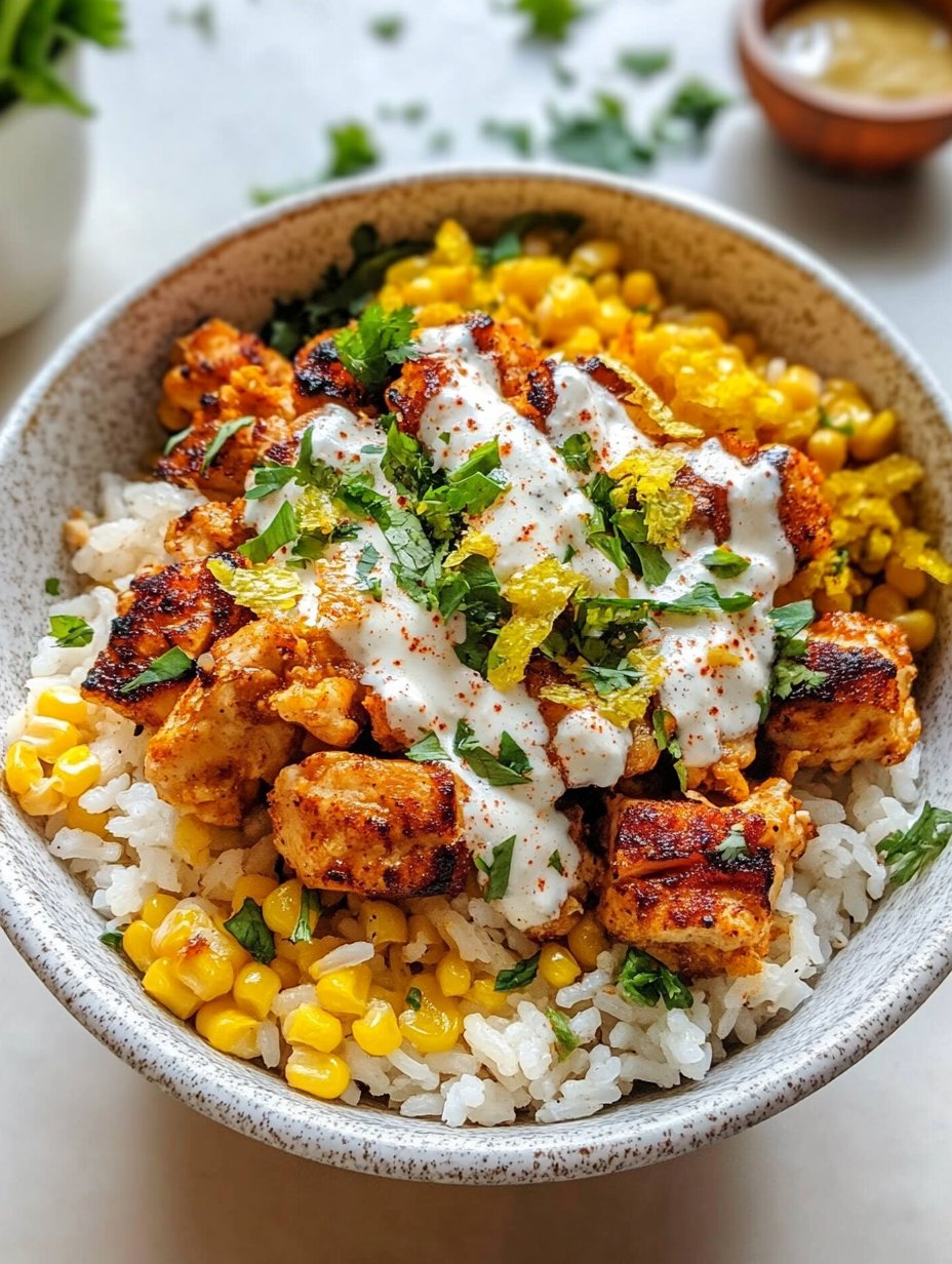 Street Corn Chicken Rice Bowl Recipe Delight