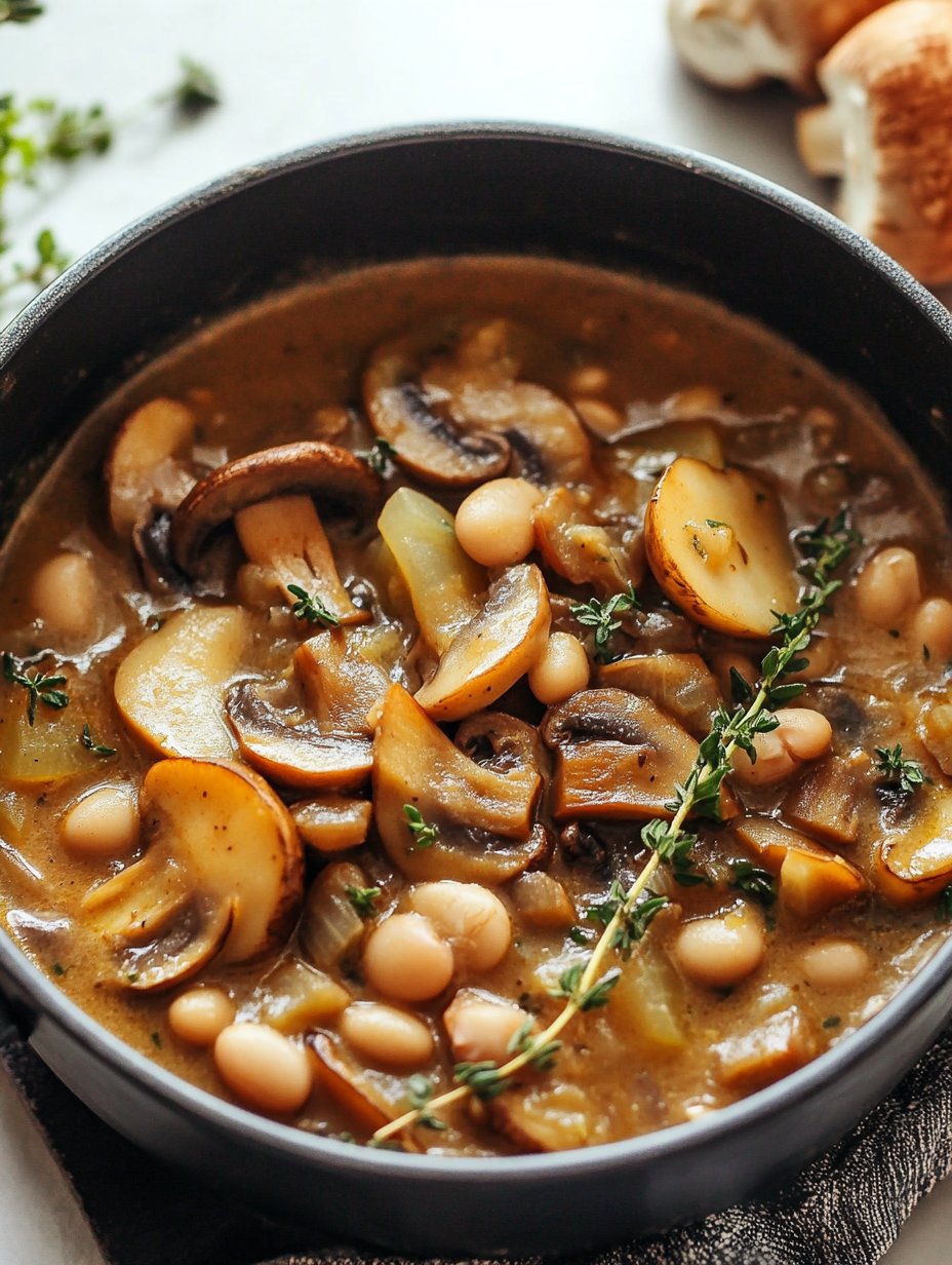 Cozy White Bean Mushroom Stew Recipe