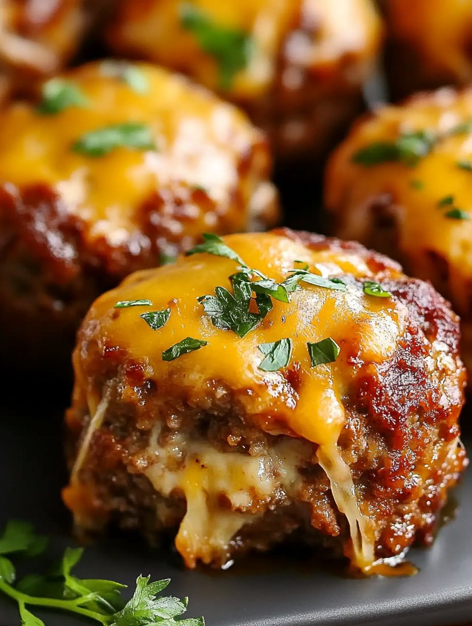 Cheesy Stuffed Meatloaf Bites Recipe