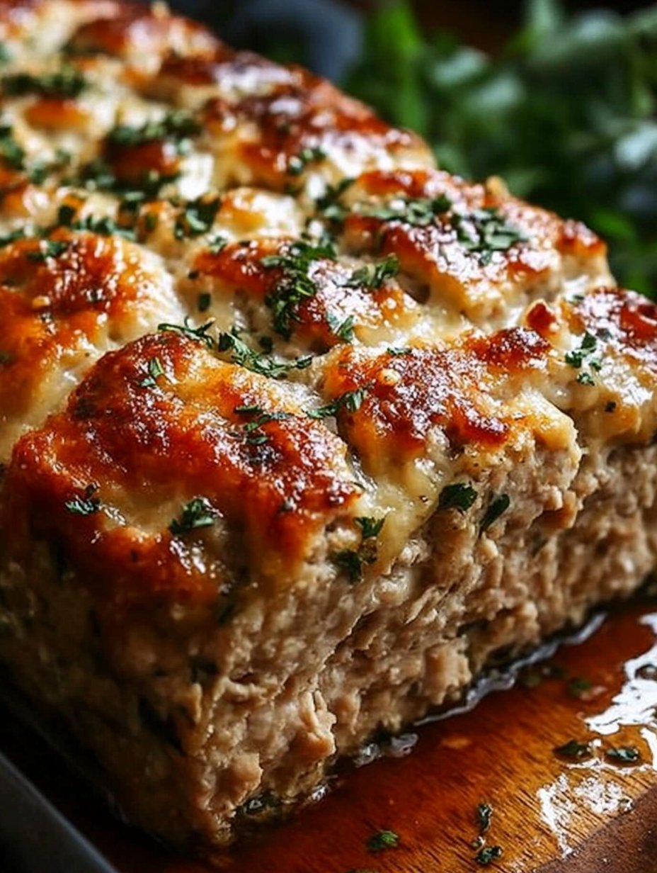 Melt-in-Your-Mouth Garlic Parmesan Chicken Meatloaf Recipe