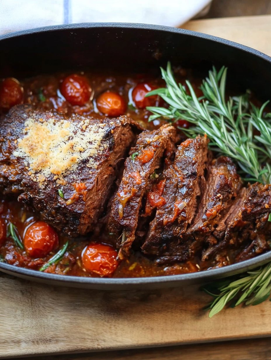 Tomato Parmesan Pot Roast Recipe - Savory Delight