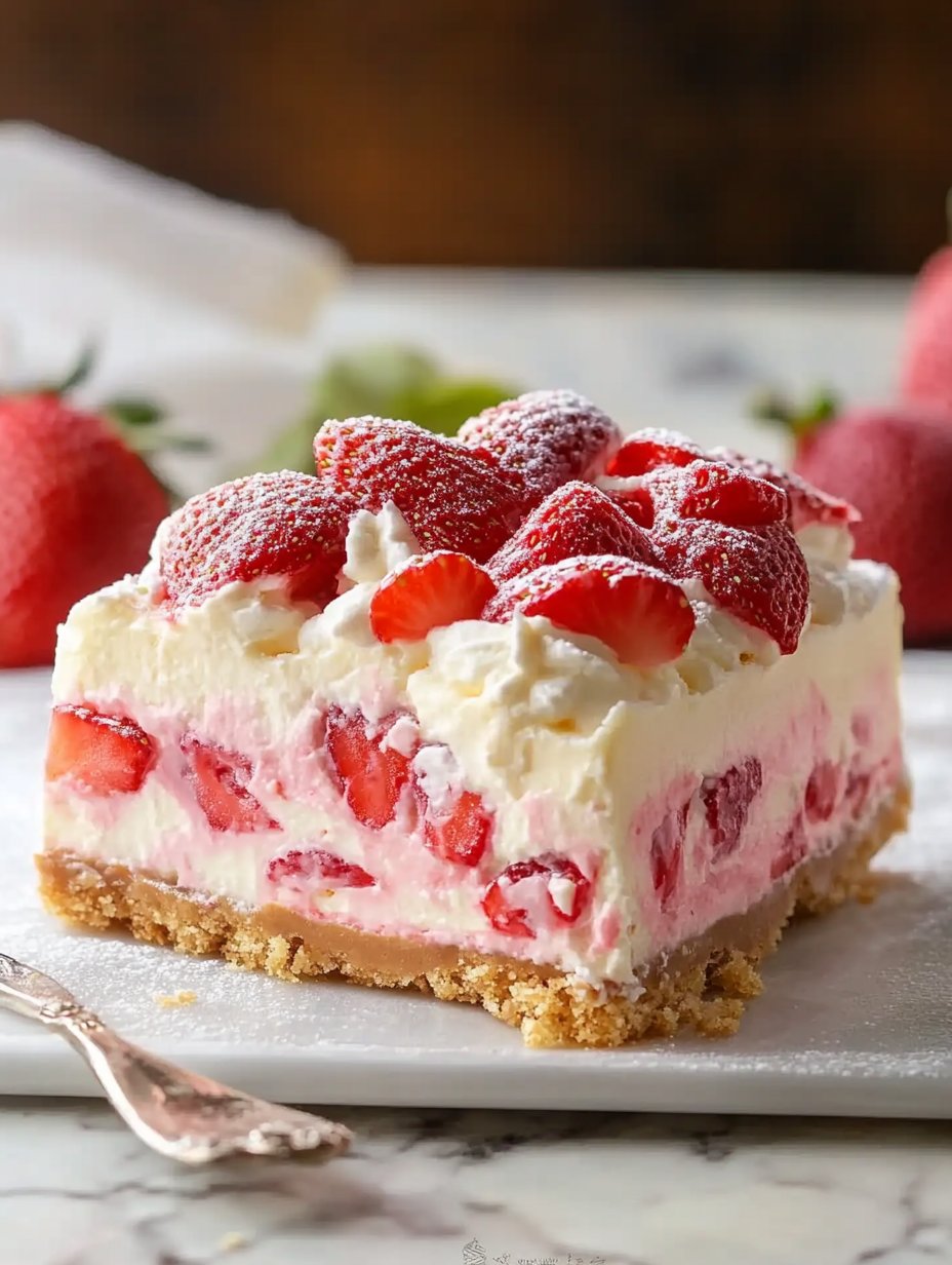 Strawberry Cheesecake Lush: A No-bake Delight Recipe