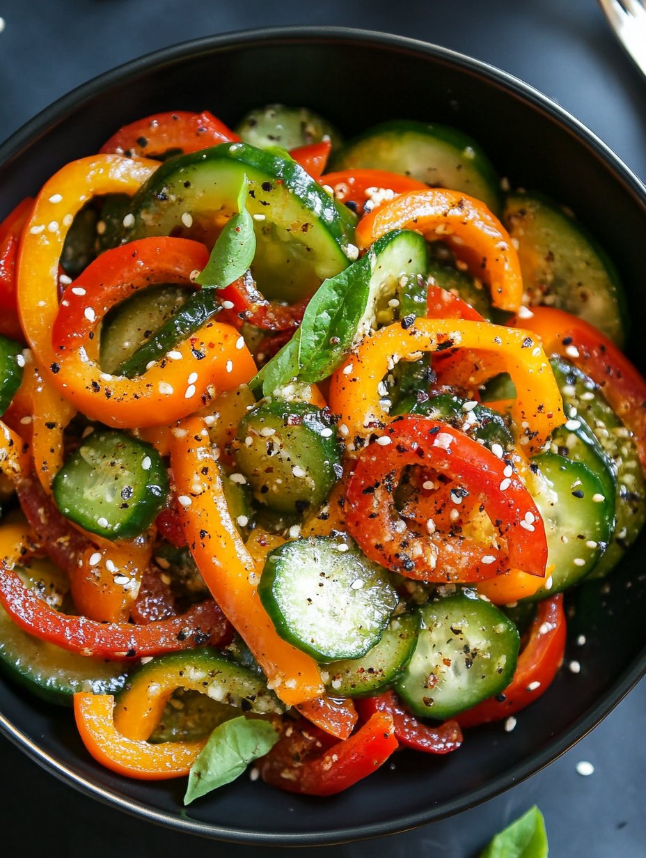 Cucumber Sweet Pepper Salad Recipe | Fresh & Easy