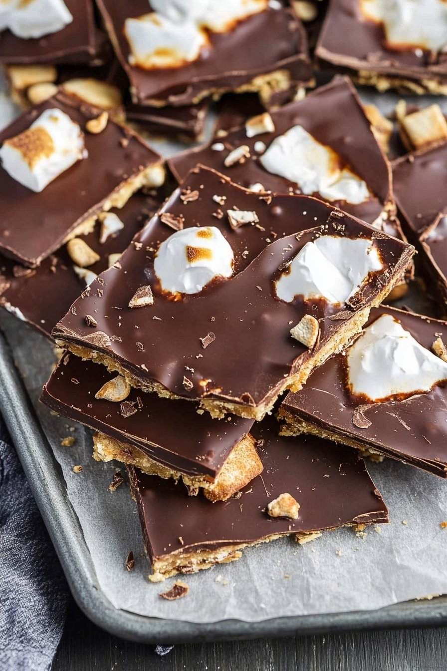 S'mores Chocolate Bark Recipe