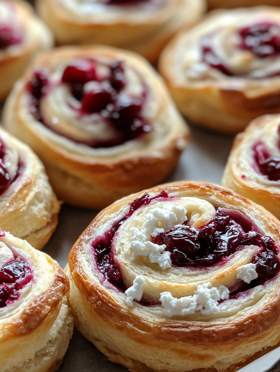 Cranberry Feta Pinwheels with Cream Cheese Recipe