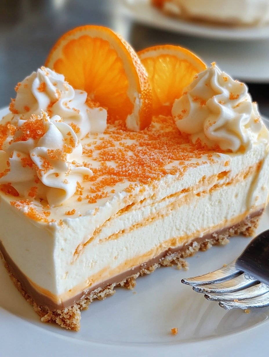 No-Bake Orange Creamsicle Cheesecake: Easy & Delicious