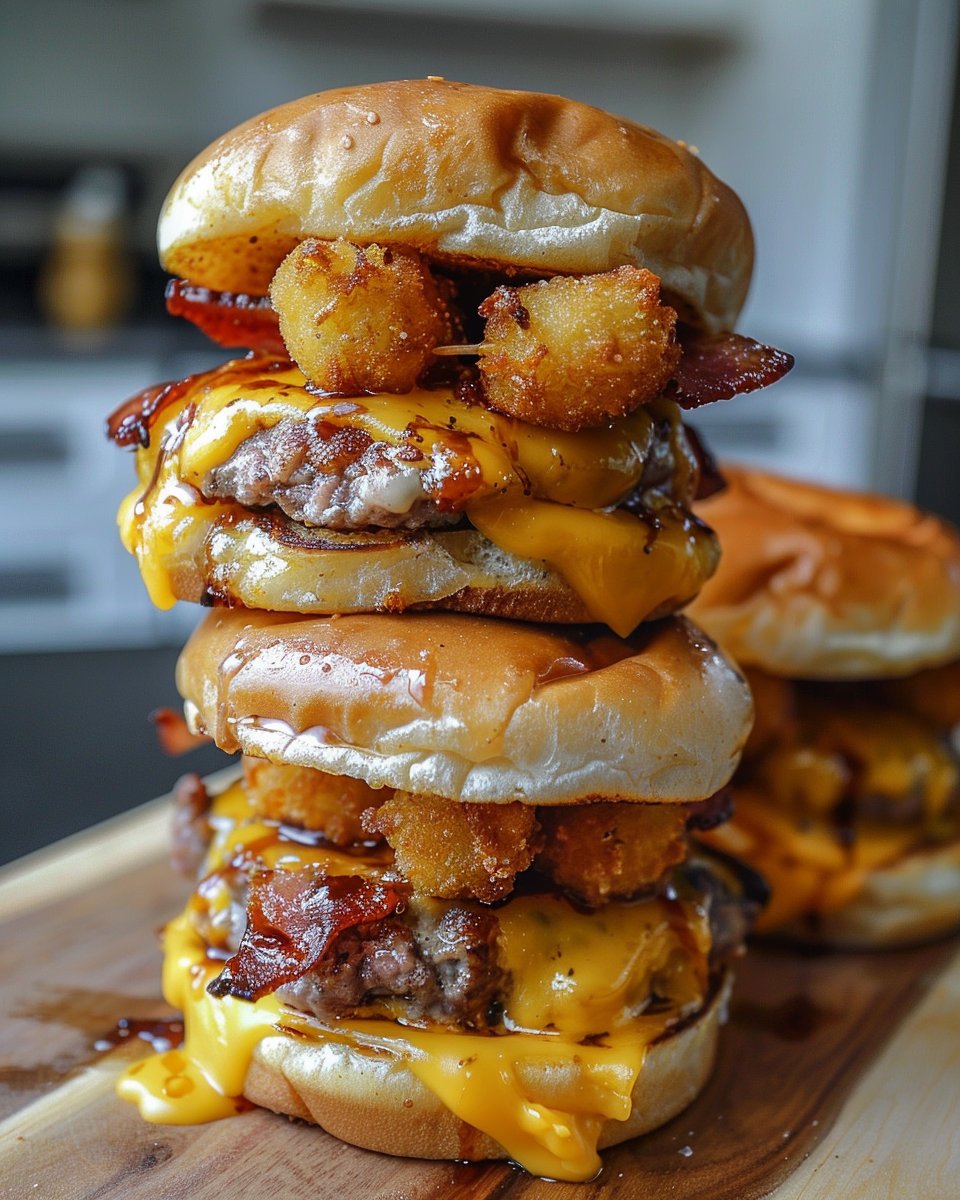 Mini Tater Tot Cheeseburgers Recipe Delight