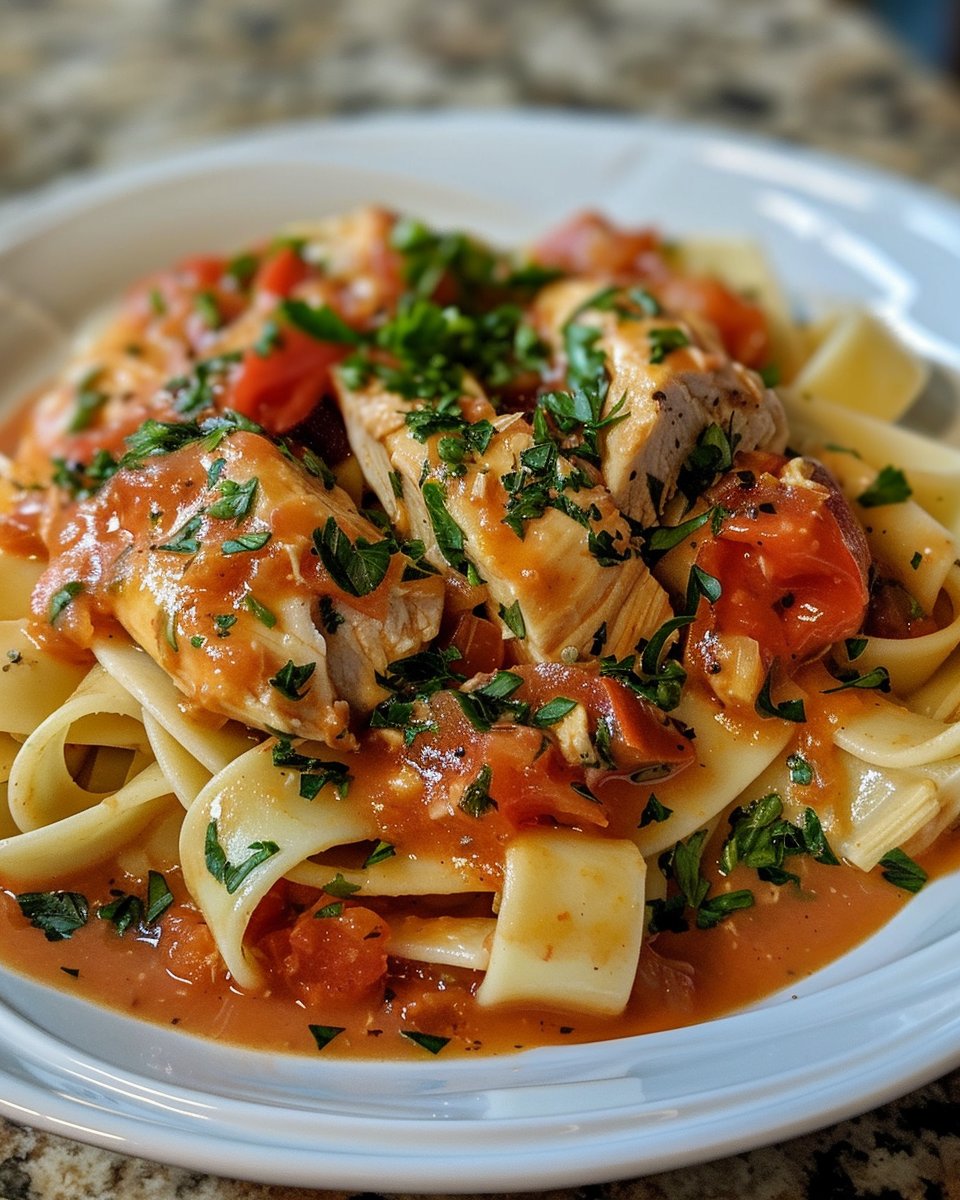 Tomato Chicken Pasta Recipe | Delicious & Easy