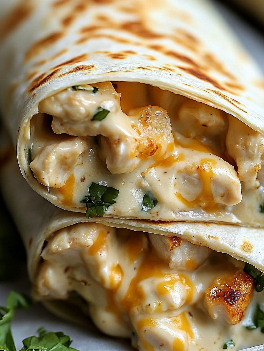 Cheesy Garlic Chicken Wraps - Quick & Easy Dinner