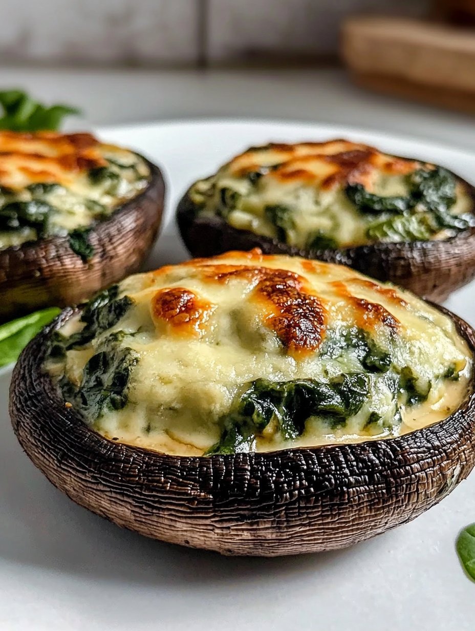 Spinach and Cheese Stuffed Portobello Mushroom Recipe