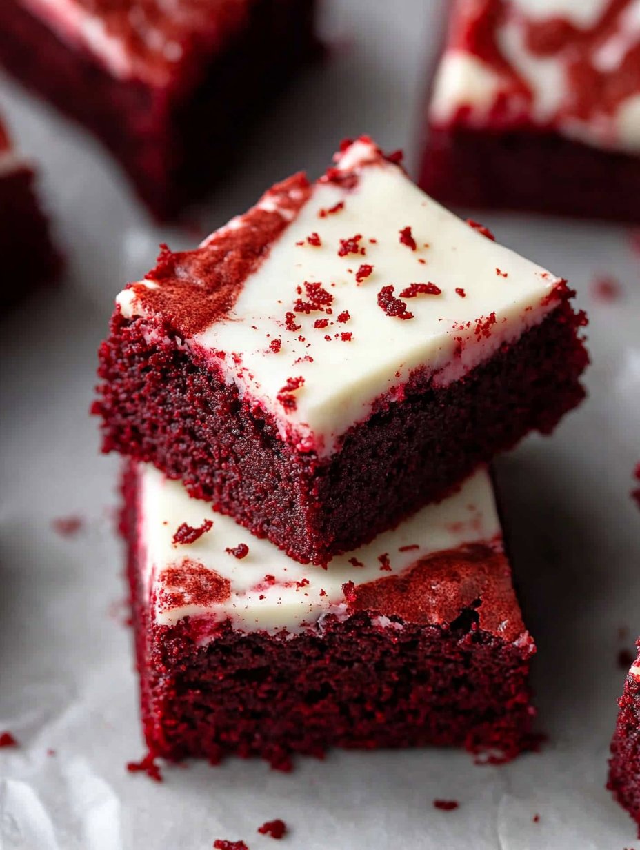 The Best Fudgy Red Velvet Brownies Recipe