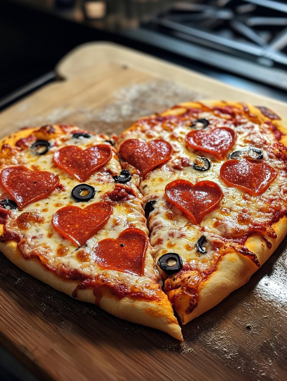 Easy Valentine’s Heart-Shaped Pizza Recipe