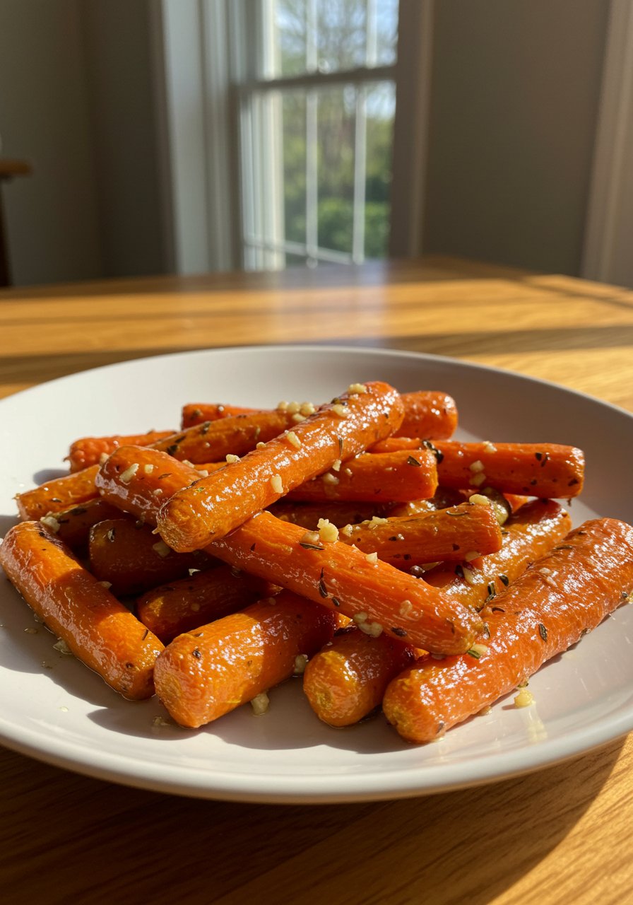 Honey Garlic Butter Roasted Carrots Recipe Delight