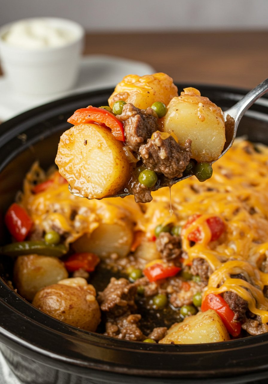 Easy Slow Cooker Cowboy Casserole Recipe