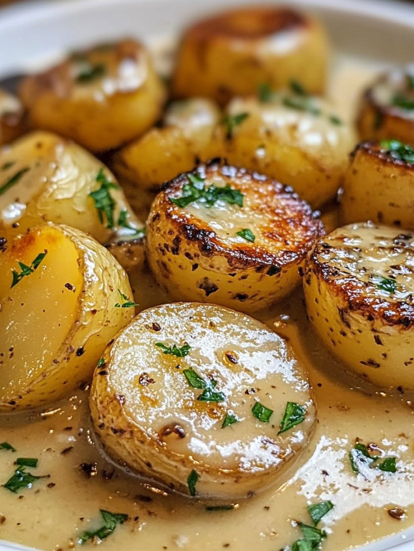 Creamy Garlic Sauce Potatoes Recipe: Delicious & Easy