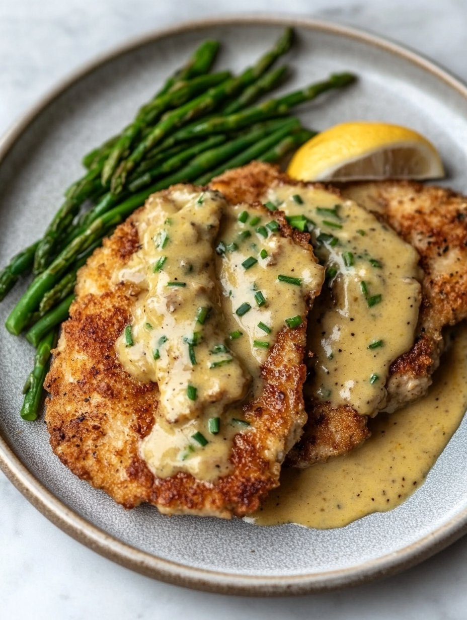 Pork Schnitzel with Dijon Gravy Recipe