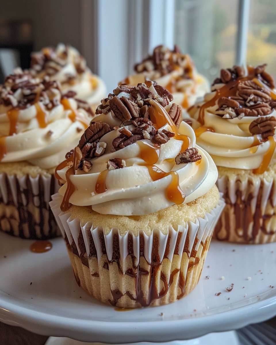 Caramel Pecan Cupcakes Recipe: Sweet and Nutty Delight