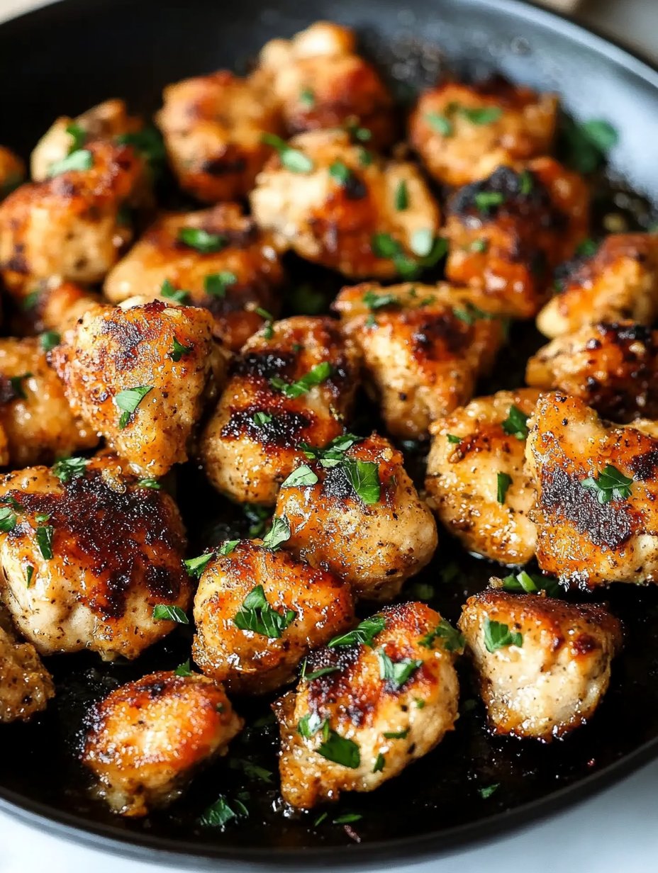 15-Minute Garlic Butter Chicken Bites: Easy Recipe