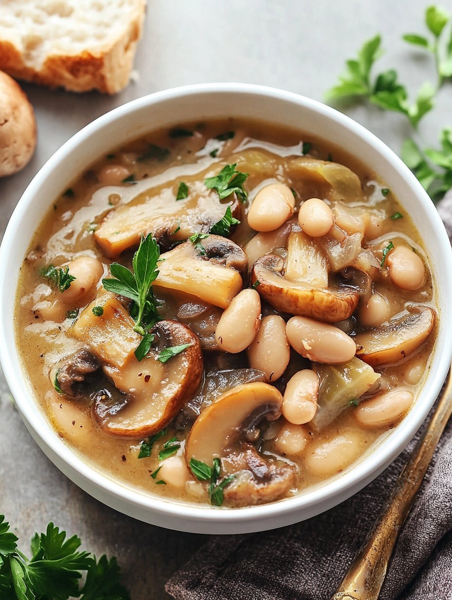 Cozy White Bean Mushroom Stew Recipe