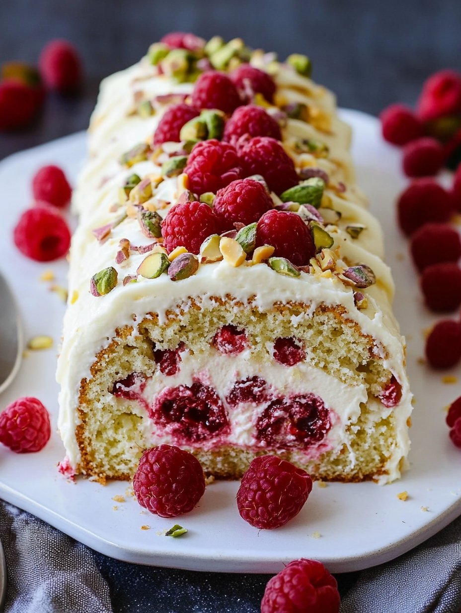 Raspberry White Chocolate Cake Roll Recipe