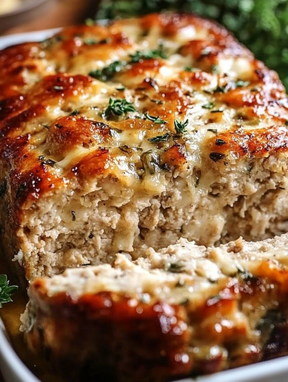 Melt-in-Your-Mouth Garlic Parmesan Chicken Meatloaf Recipe