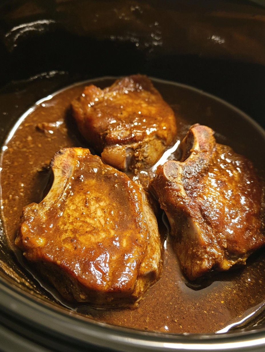 3 Ingredients Crock Pot Pork Chops Recipe