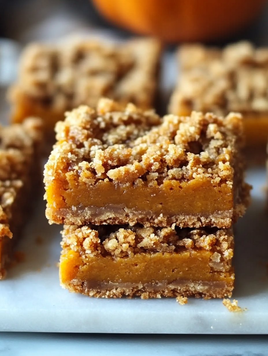 Pumpkin Pie Crumble Bars Recipe for Fall