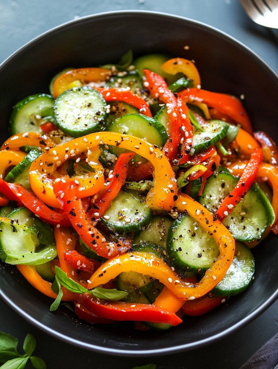 Cucumber Sweet Pepper Salad Recipe | Fresh & Easy