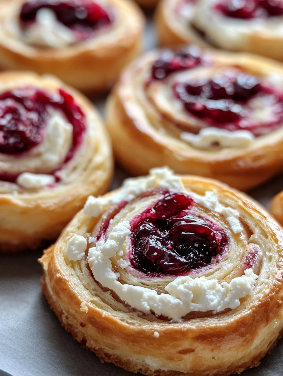 Cranberry Feta Pinwheels with Cream Cheese Recipe