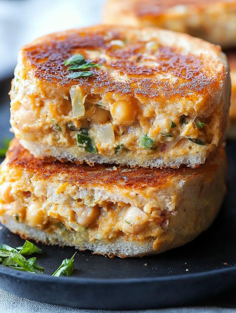 Chickpea Salad Melts Recipe - Vegetarian Tuna Melts