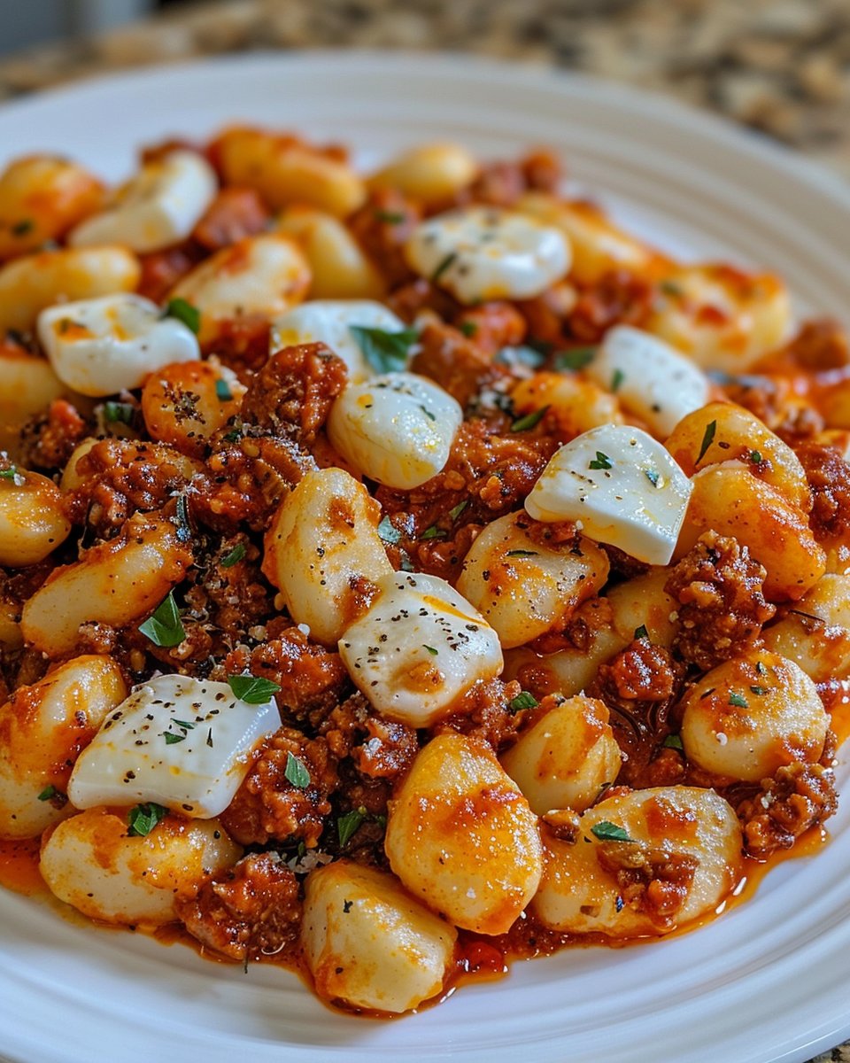 Chorizo Gnocchi with Mozzarella Recipe Delight