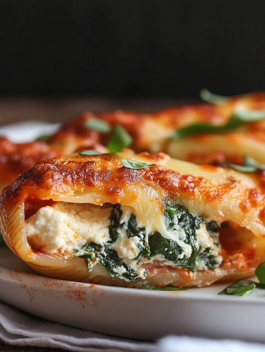 Easy Spinach & Ricotta Stuffed Shells Recipe