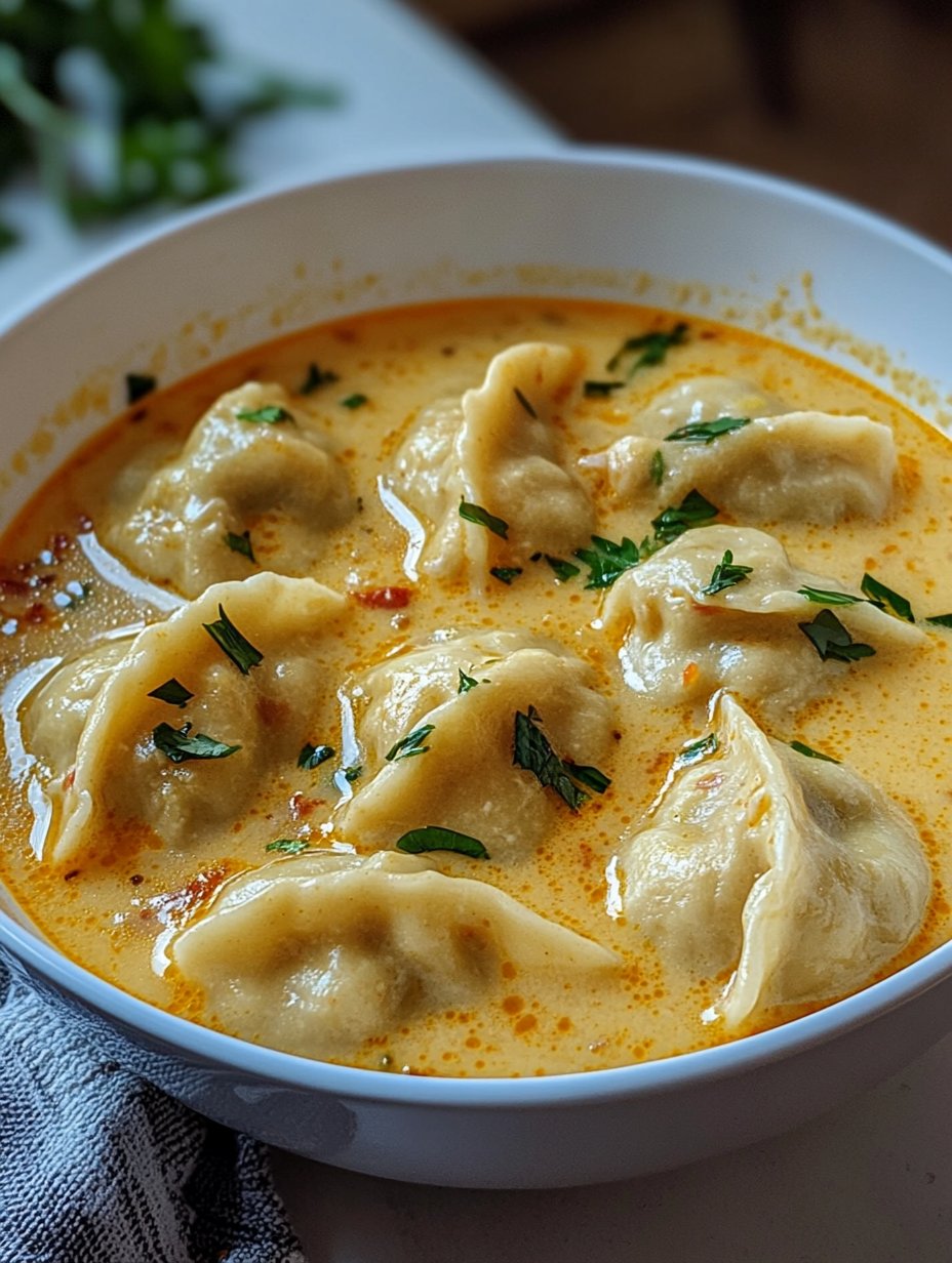 Vibrant Coconut Curry Dumpling Soup Recipe