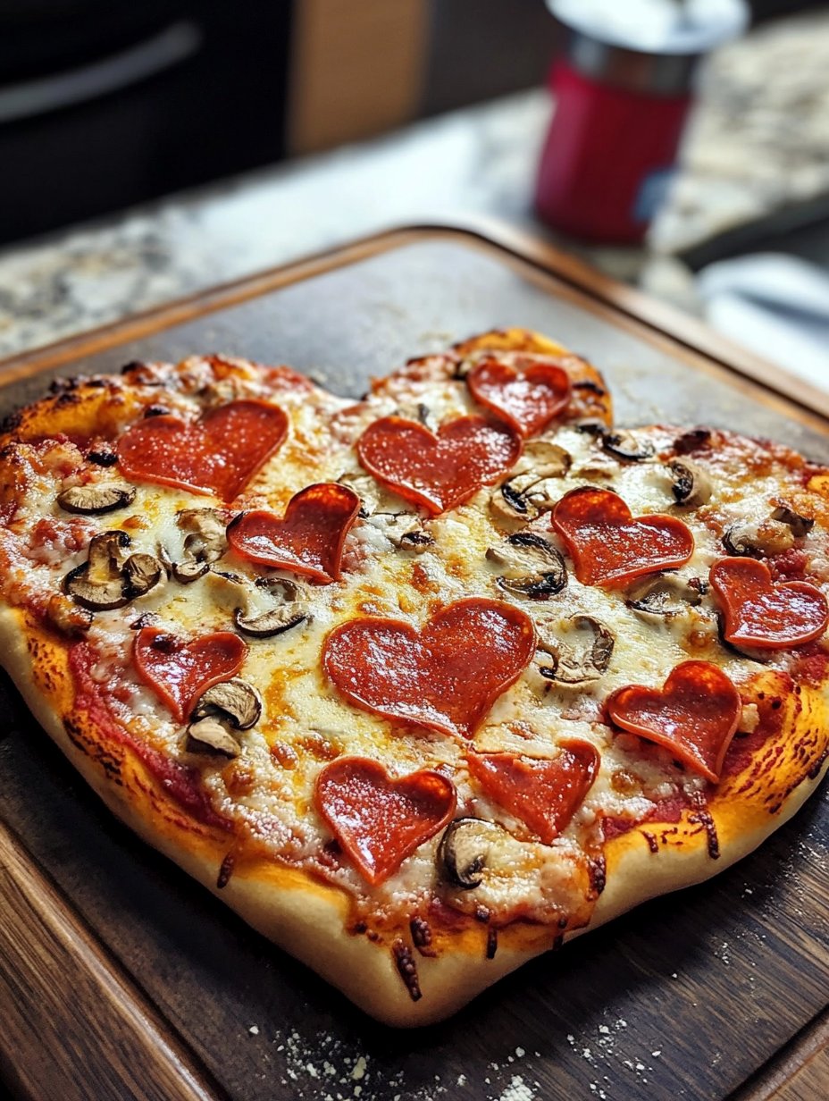 Easy Valentine’s Heart-Shaped Pizza Recipe