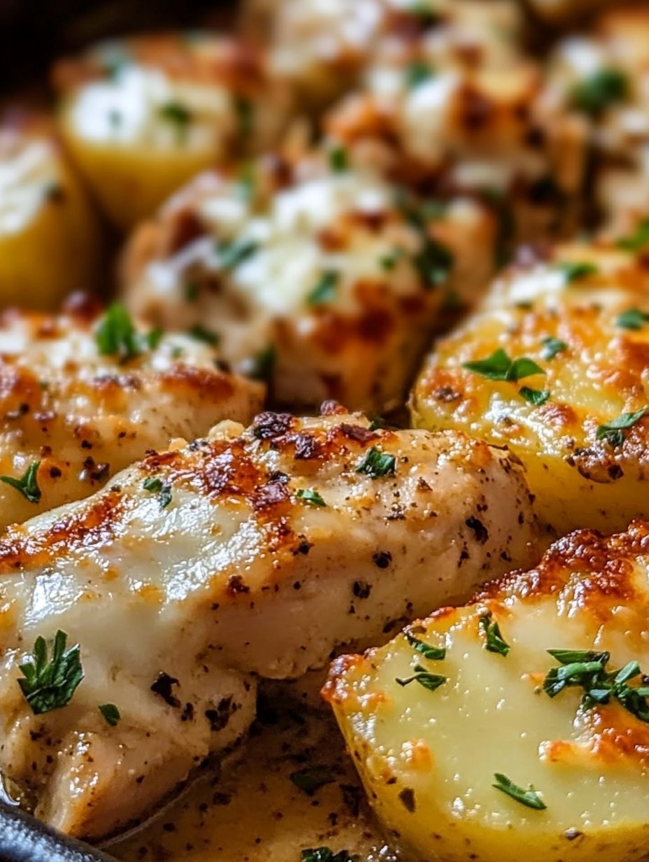 Garlic Parmesan Chicken and Potatoes Recipe