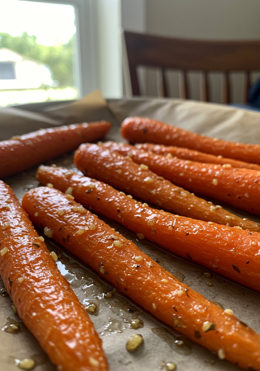 Honey Garlic Butter Roasted Carrots Recipe Delight