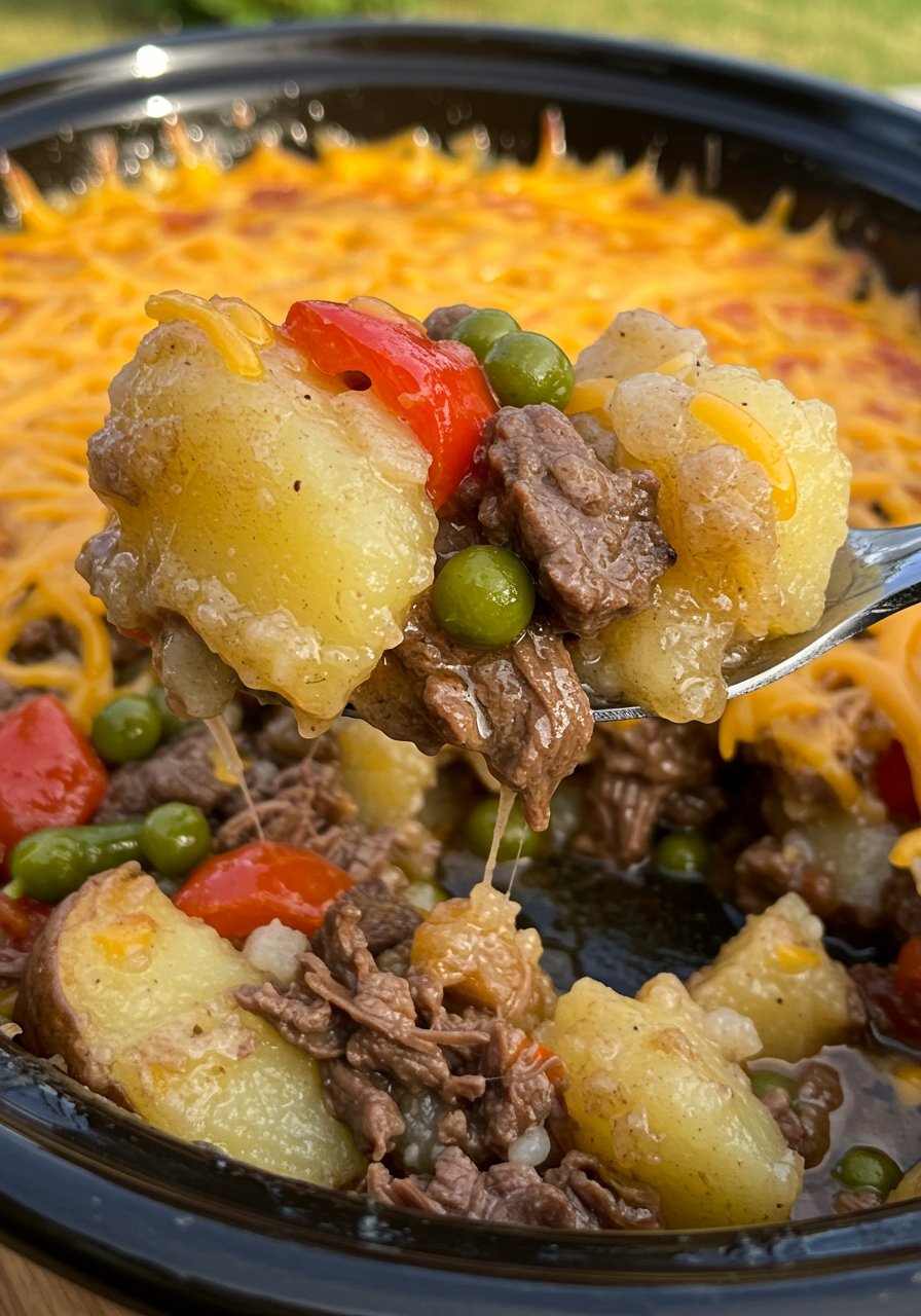 Easy Slow Cooker Cowboy Casserole Recipe